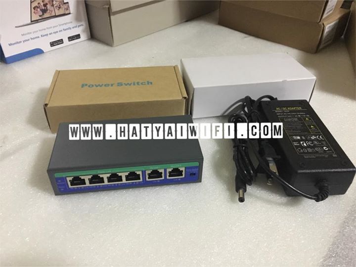 POE Switch 4+2 /100 พร้อม Adapter24V2A