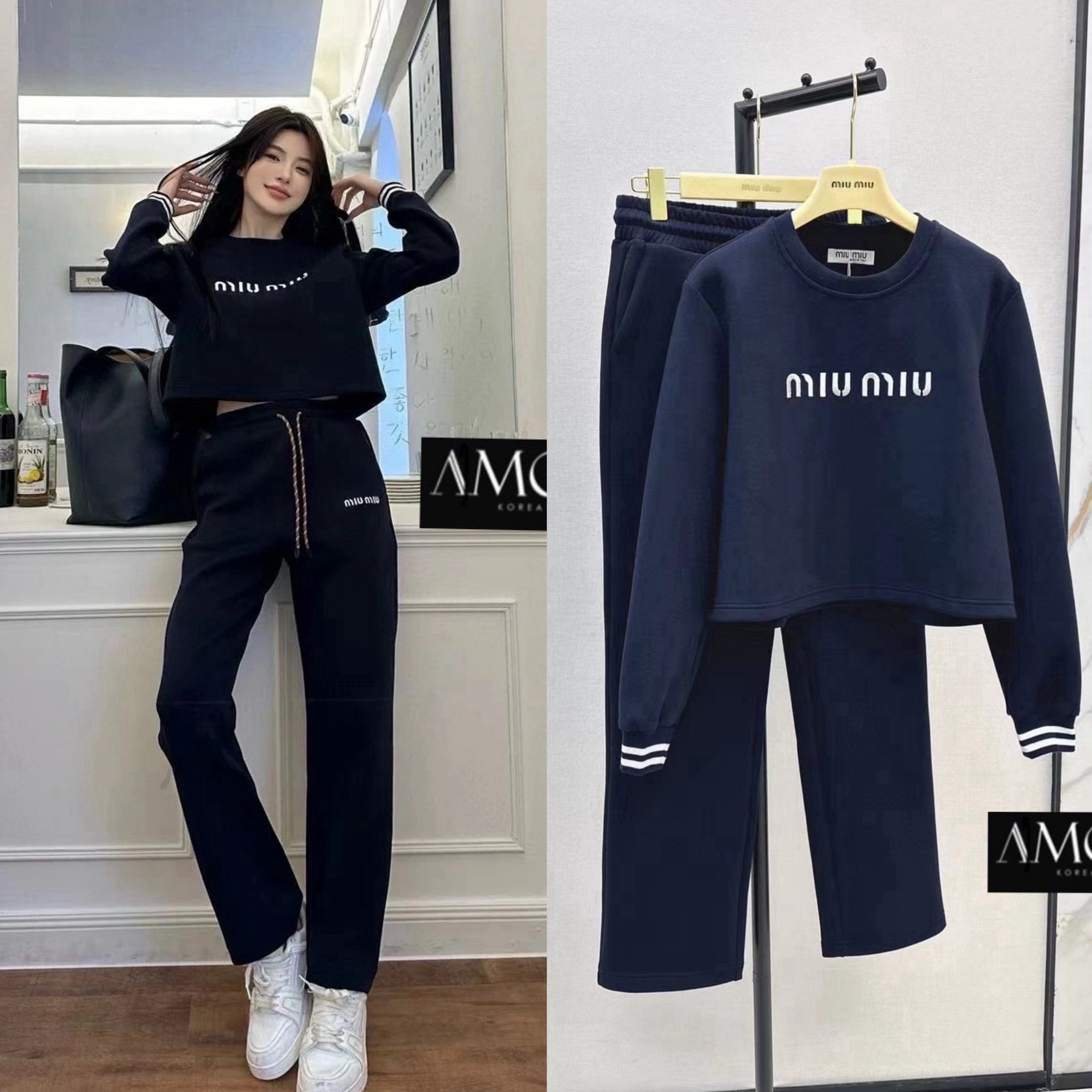 SET MIU MIU งาน hiend งานสวยสุดปังชนช๊อป สวยจี๊ด เนื้อผ้าดีม๊าก ใส่สบายสุดๆ ใส่สบาย : สินค้าคุณภาพ (พร้อมส่ง)