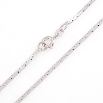 สร้อยคอลายสุดเก๋ ทองขาว 18K 46cm เส้นเล็กๆ สวยมาก