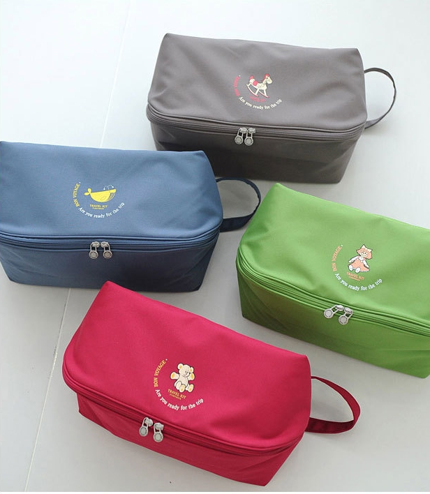 กระเป๋าใส่ชุดชั้นใน กางเกงชั้นใน ขนาดใหญ่พิเศษ แบ่งช่องสองด้าน ใส่ได้หลายตัว มี 4 สี 4 ลาย