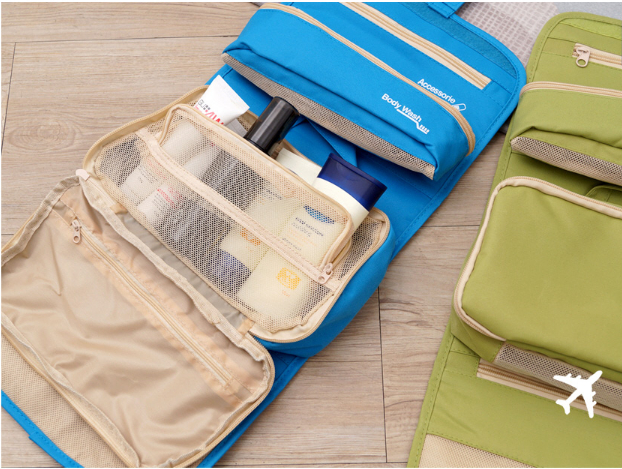 กระเป๋าใส่อุปกรณ์อาบน้ำ คุณภาพดี แขวนได้ ดึงกระเป๋าอีกสองใบแยกใช้ได้