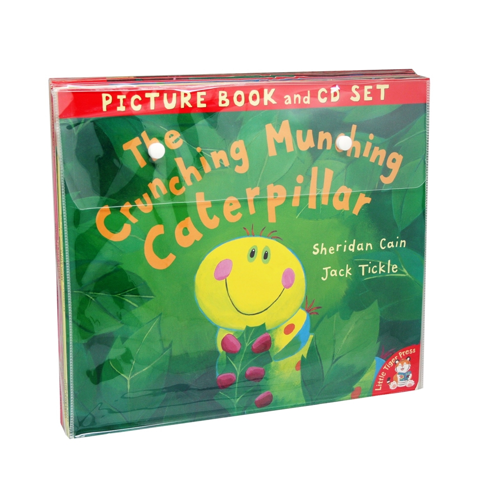 Little Tiger Press : 10 Picture Book and CD Sets : The Crunching Munching Caterpillar and Other Stories Collection เซตหนังสือนิทานภาพพร้อมซีดี : Paul Bright & Guy Parker-Rees & Jack Tickle & Claire Freedman