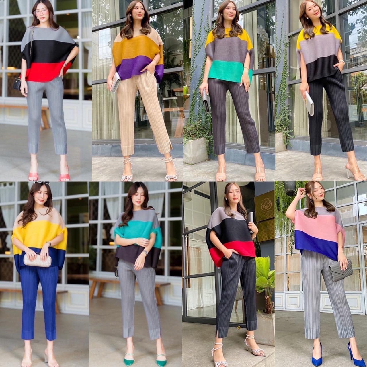 ชุดเซตผ้าอัดพลีท แบบงานBrand คุณภาพแน่นๆ AA Premium 💫 สินค้าคุณภาพ (พร้อมส่ง)