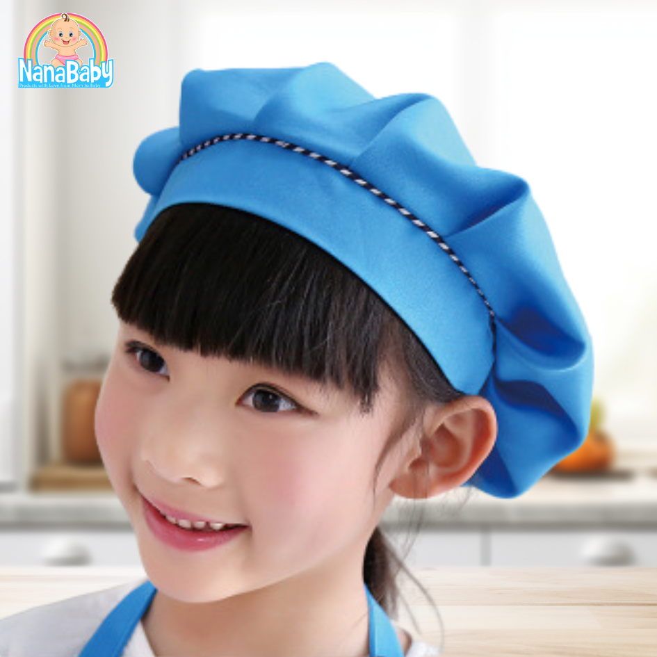 NanaBaby หมวกเชฟเด็ก หมวกกุ๊กเด็ก หมวกทำอาหารเด็ก หมวกทำครัวเด็ก ชาย/หญิง