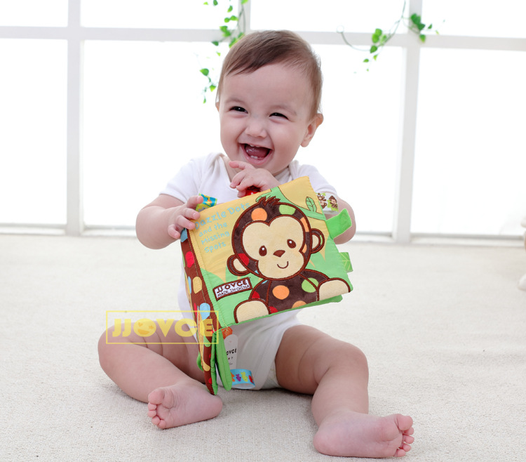 หนังสือนิทานผ้าภาษาอังกฤษริบบิ้นเสริมพัฒนาการเด็ก ชุดสัตว์น้อยแสนรัก JJOVCE