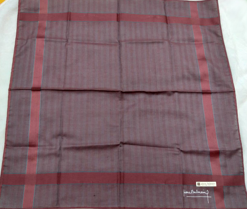 ผ้าเช็ดหน้าชาย แบรนด์เนม Pierre Balmain สวยมาก