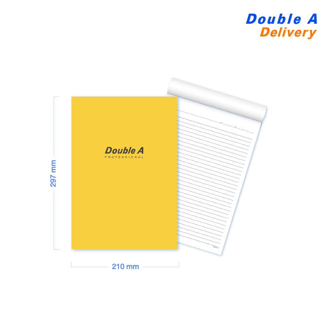 สมุดรายงาน หน้าปกสี Lemon ขนาด A4 70 แกรม 30 แผ่น แพ็ค 12 เล่ม