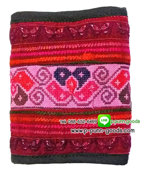 กระเป๋าสตางค์ใบสั้น กระเป๋าสตางค์ผ้าชาวเขา Upcycled