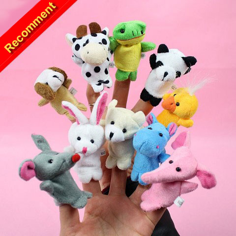 [ขายส่ง 12 เซต] ตุ๊กตานิ้วมือ หุ่นตุ๊กตาสัตว์ สวมนิ้วมือ เซตละ 10 ตัว แบรนด์ Nana Baby