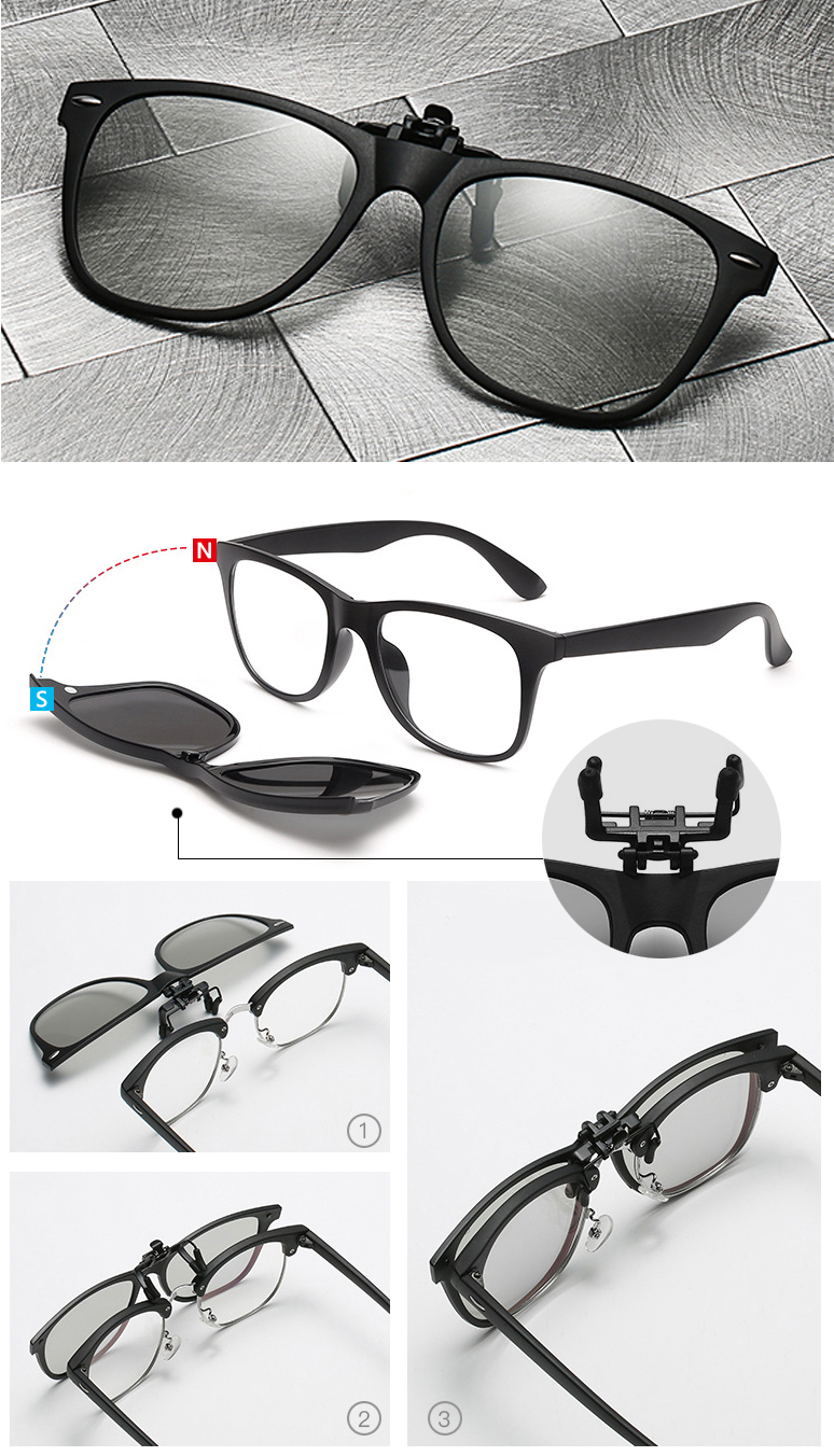 MOKHA คลิปออนแว่นตา (Size L) ClipOn กันแดด คลิปติดแว่นตา แว่นกันแดด