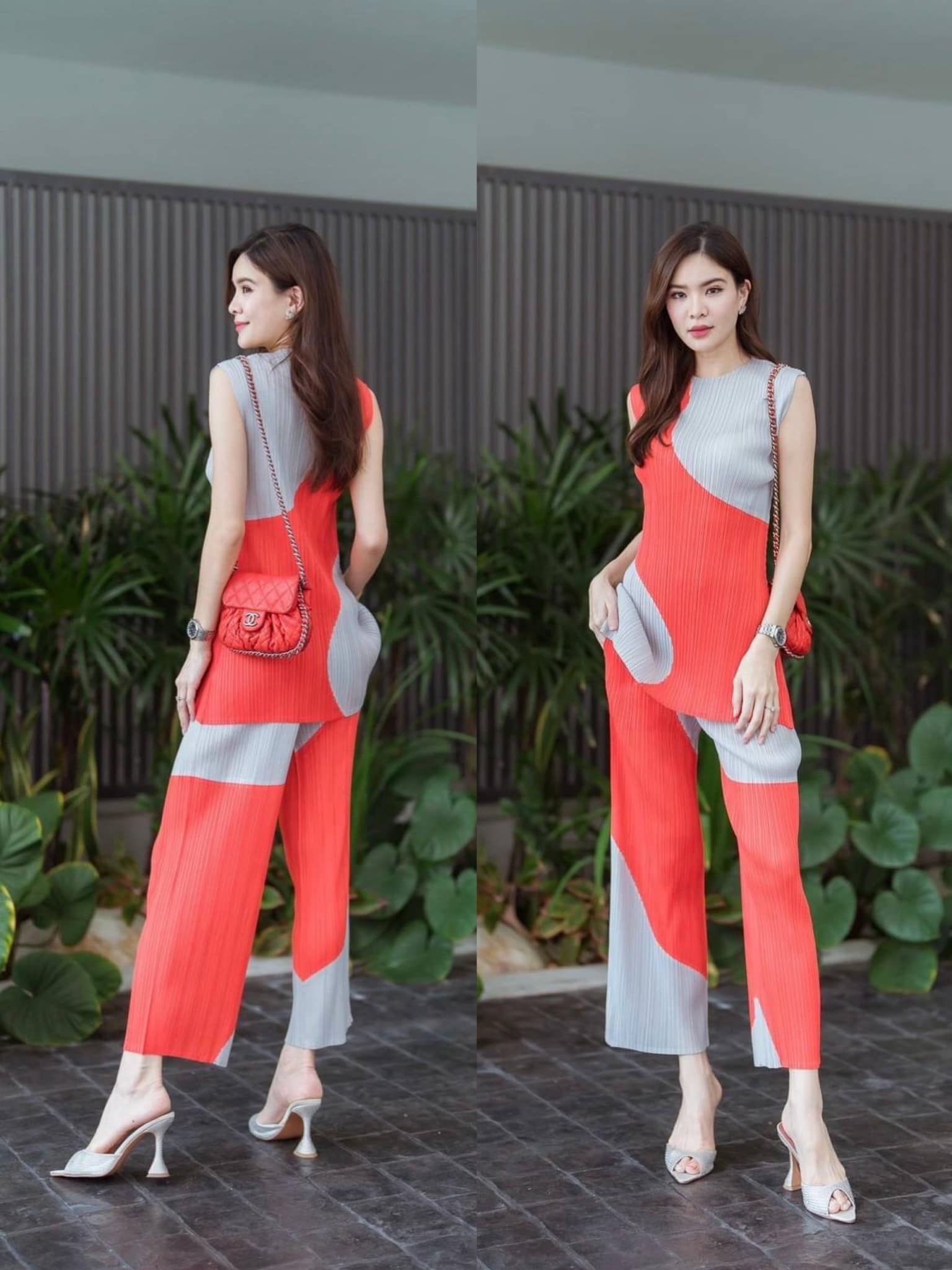 ชุดเซตอัดพลีท แขนกุดตัวยาว แพตเทิร์นเริ่ด วาดลวดลาย ตัดต่อ โค้งเคิร์ฟ เล่นเฉดทูโทน ให้ดูพรางหุ่นสวยๆ สินค้าคุณภาพ (พร้อมส่ง)