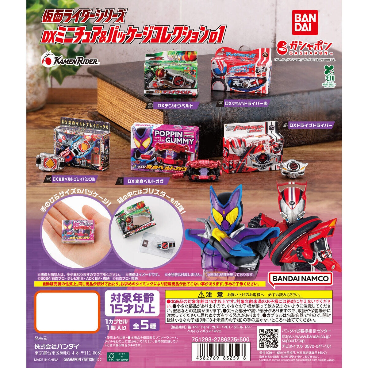 กาชาปอง Kamen Rider Series DX Miniature & Package Collection 01