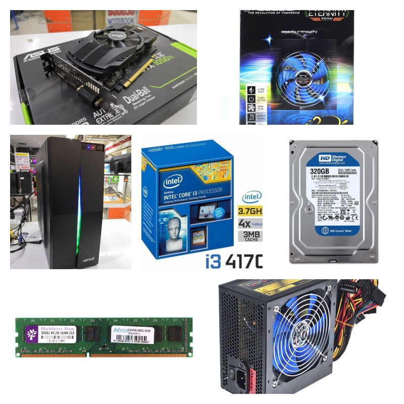 คอมเล่นเกมส์ แรงๆ ราคาประหยัด I3-4170 Ram8GB Gtx1050TI