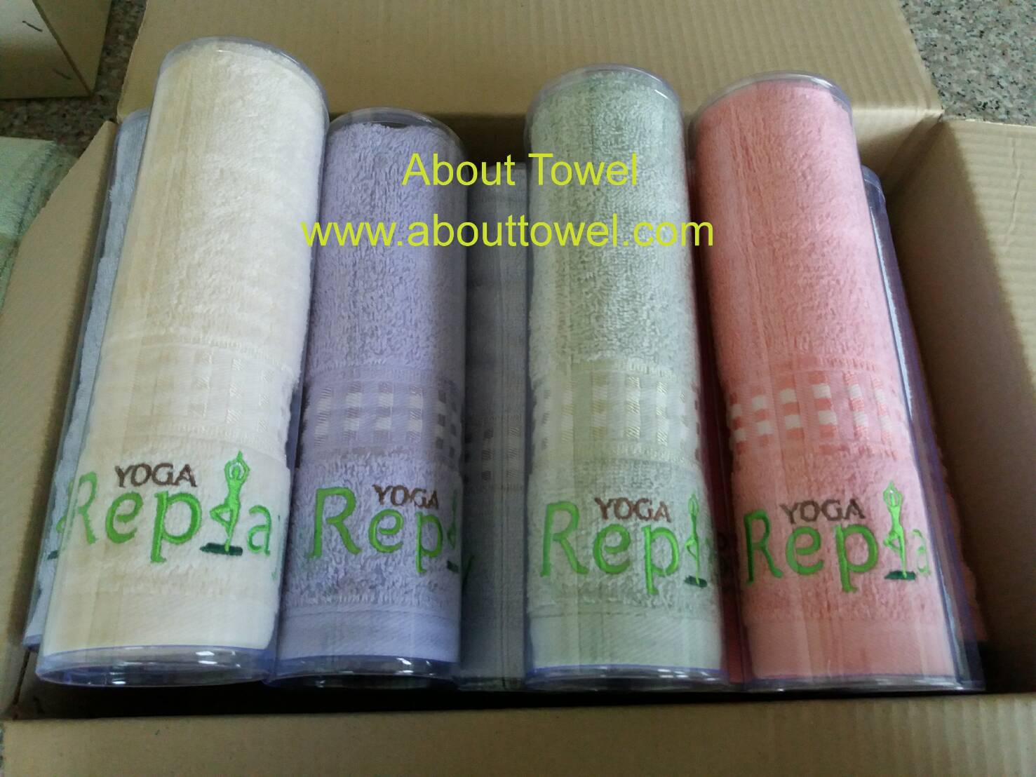 ผ้าขนหนูพรีเมี่ยมปักyoga