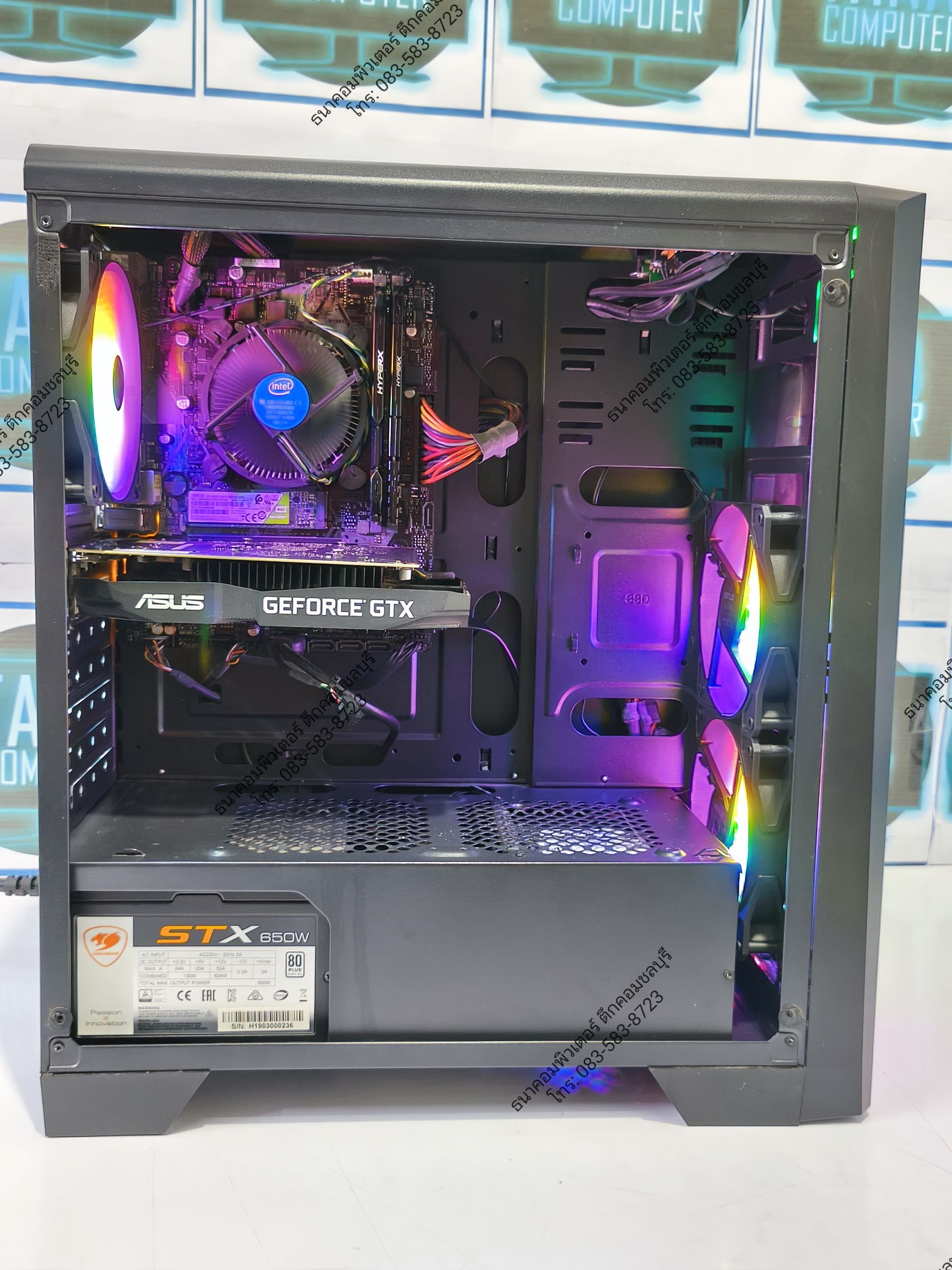 (คอมเล่นเกมส์มือสอง) Intel I5-9400F Ram16gb SSD240GB GTX1650 4GB