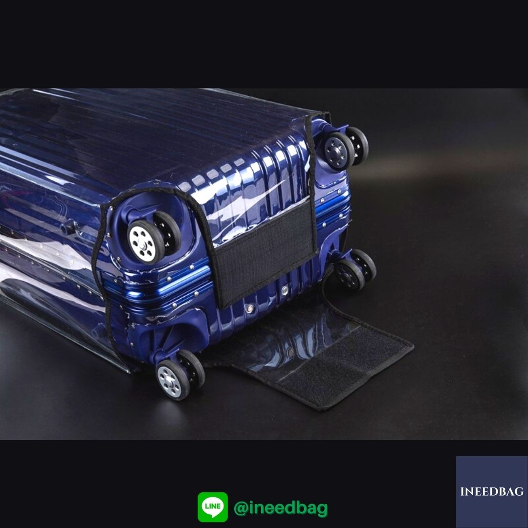 (PVC ขอบใส 26") ผ้าคลุมกระเป๋าเดินทาง ขนาด 26 นิ้ว ผลิตจาก PVC ใส หนาขึ้น ไม่มีตะเข็บ ตีนตุ๊กแกใหญ่