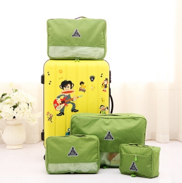 Travel Season กระเป๋าจัดระเบียบเดินทาง 4 ใบ จัดระเบียบเสื้อผ้าในบ้าน กันน้ำ ใส่เสื้อผ้า กันน้ำ มี 5 สีให้เลือก