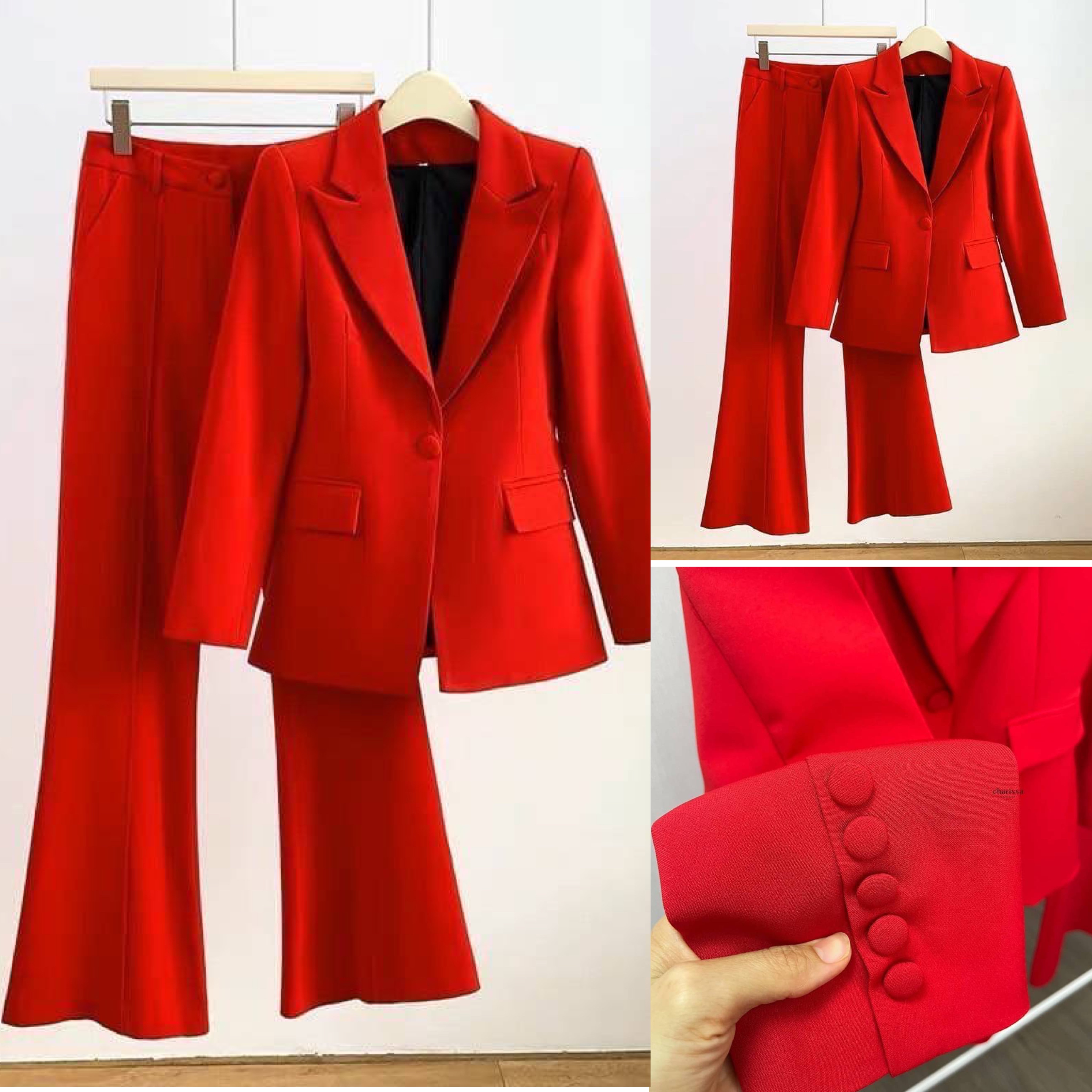 setsuit เสื้อ+กางเกง เป็นอีกรุ่นที่แนะนำมาก ใส่ออกมาดูผอม สมาร์ทผู้ดีสุด รุ่นนี้ใช้ผ้าทอพิเศษ ไม่ยับง่าย Texture สินค้าคุณภาพ (พร้อมส่ง)