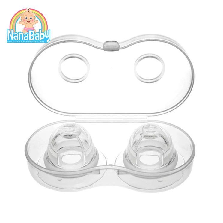 Breast Cup แก้หัวนมบอด หัวนมสั้น ลานนมแข็ง NanaBaby แพค 2 ชิ้น พร้อมกล่องเก็บ BPA-Free