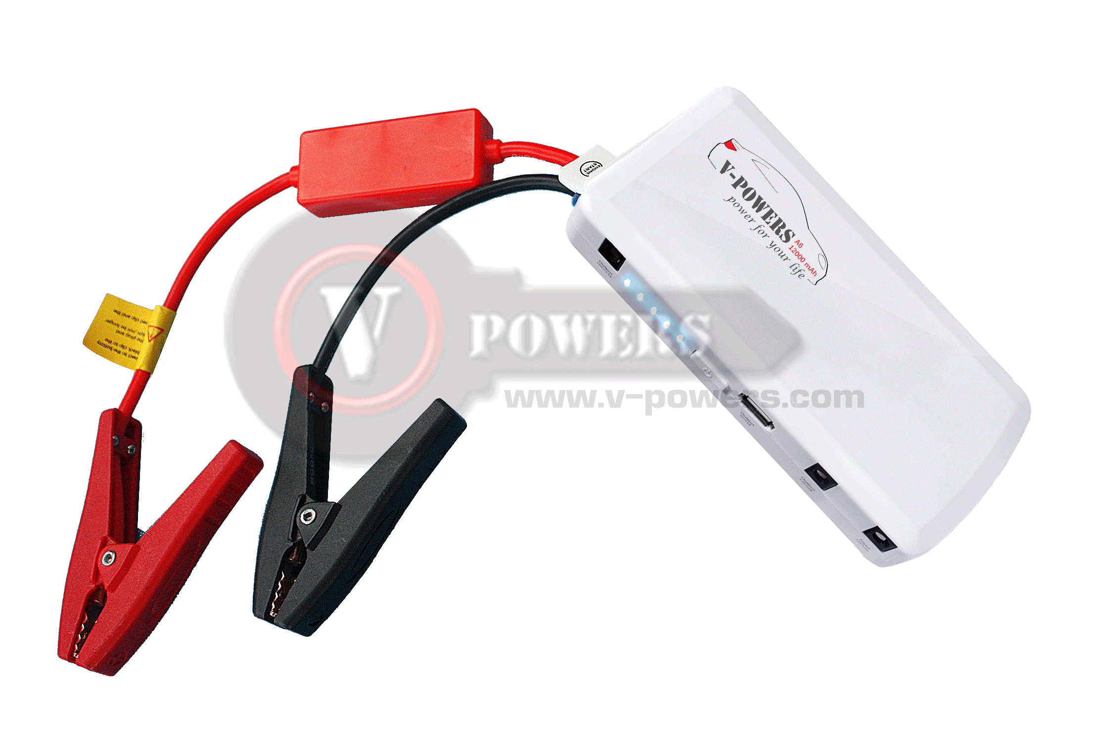 เครื่องจั๊มสตาร์ทรถยนต์ V-Powers A6 พร้อมสายจั๊มสตาร์ท