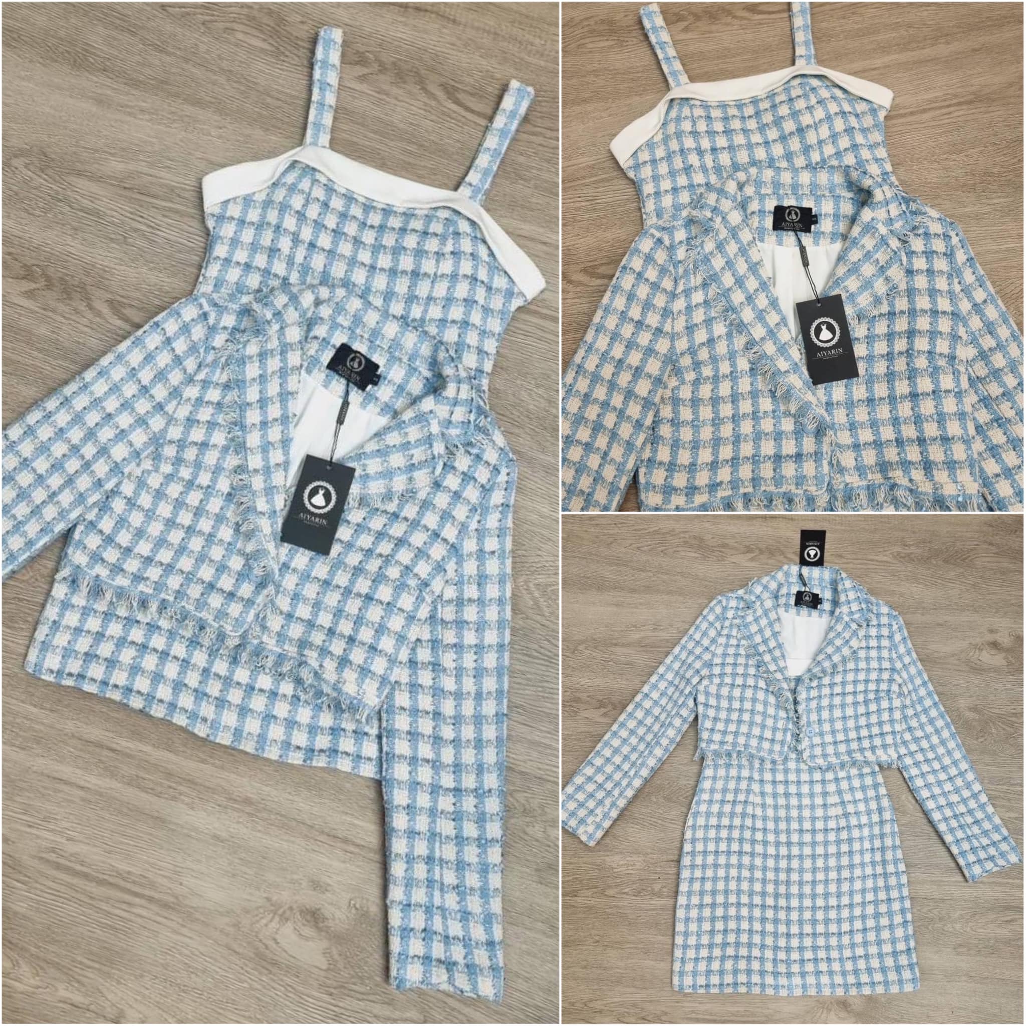 Set 2ชิ้น เสื้อสูท+เดรสกระโปรง ผ้าทวิต สินค้าคุณภาพ (พร้อมส่ง)