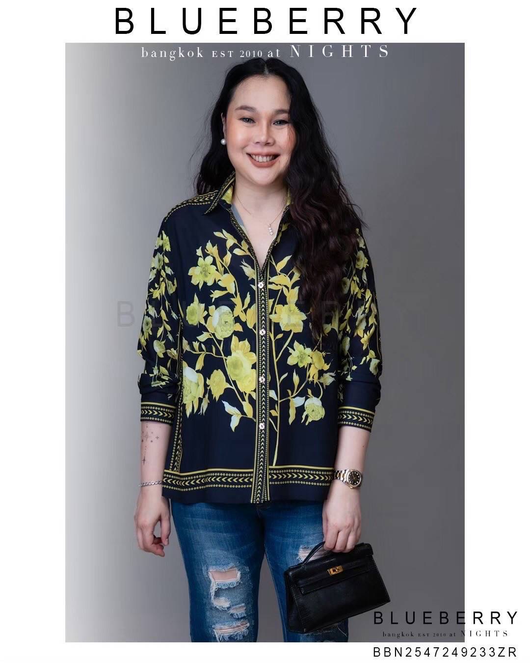 เสื้อเชิ้ต พรีเมียมทรงคลาสสิคตลอดกาลเชิ้ตแขนยาว พิมพ์ลายแบรนด์เนมไฮคลาส ใส่สบาย : สินค้าคุณภาพ (พร้อมส่ง)