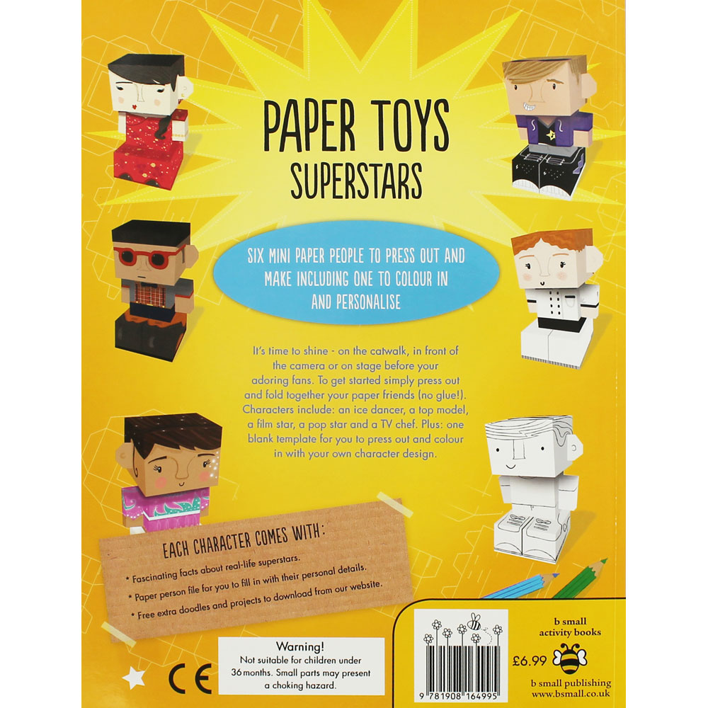 ฺB Small : Superstars - Paper Toys หนังสือกิจกรรม โมเดลกระดาษ