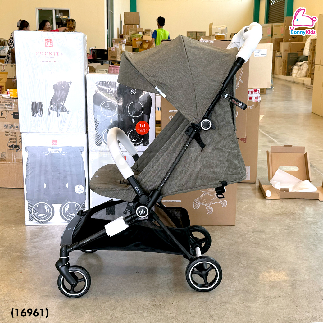 (16961) gb (จีบี) FYN Plus รถเข็นเด็ก ขึ้นเครื่องได้ โครงคาบอน แข็งแรงกว่าเดิม 5 เท่า ใช้ได้ตั้งแต่แรกเกิด 0+