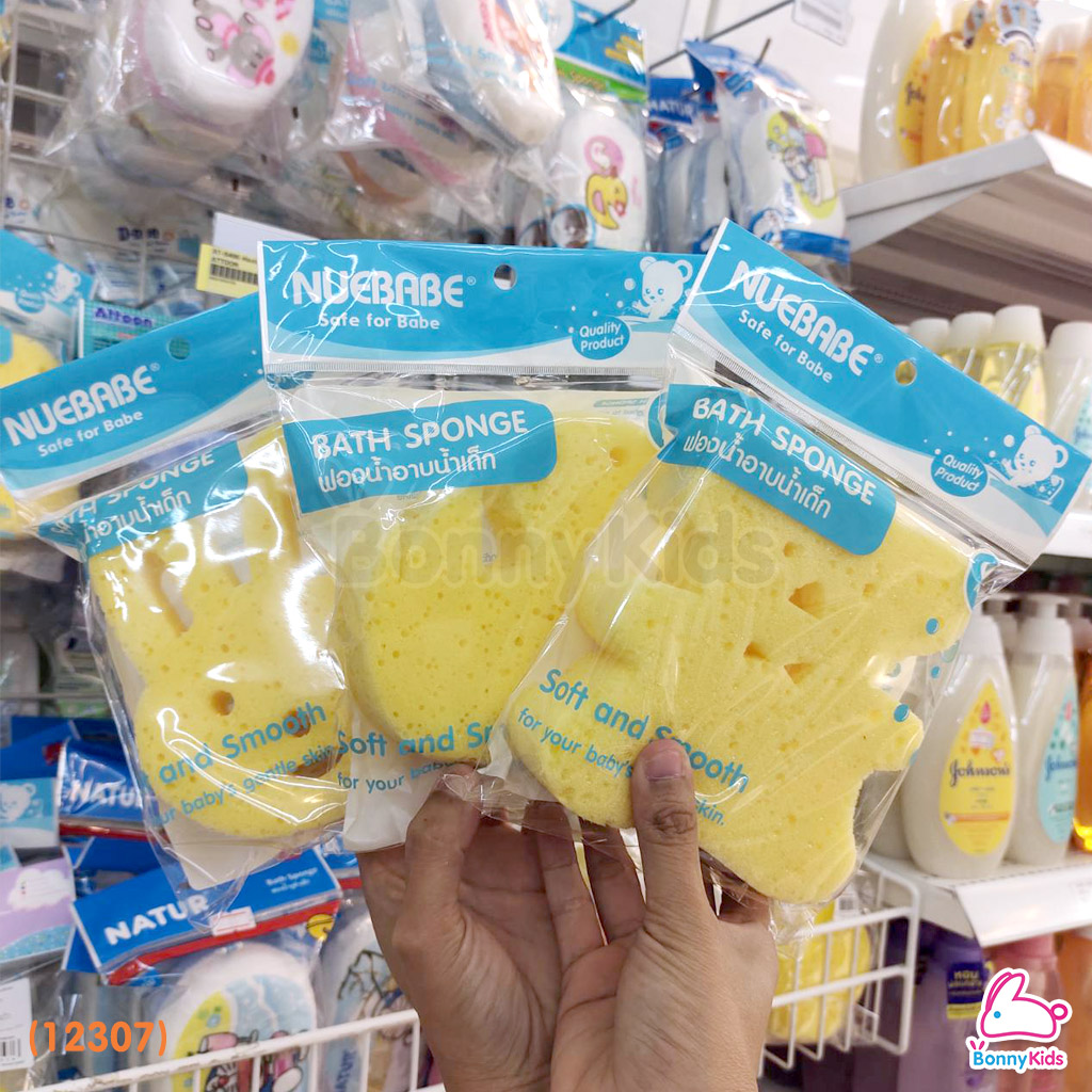 (12307) NUEBABE (นูเบบ) Bath Sponge ฟองน้ำอาบน้ำเด็ก รูปสัตว์ (คละลาย)