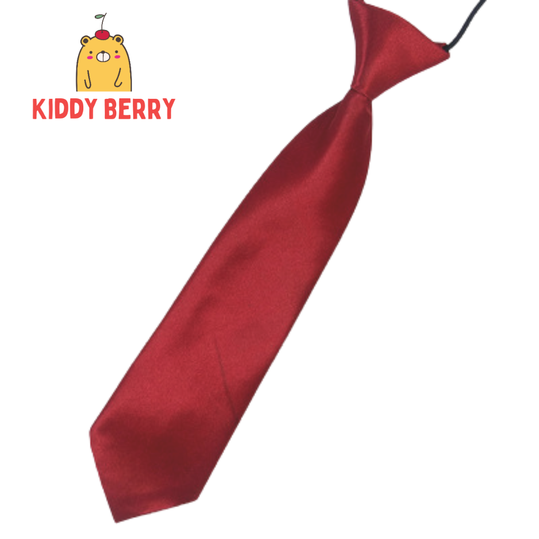 เนคไทเด็ก เนกไทเด็กสำเร็จรูป ผ้าซาติน สวมใส่ง่าย สำหรับเด็กวัย 1-12 ปี