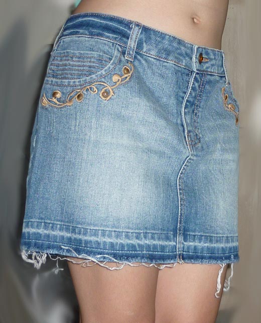 #2กระโปรงยีนส์แบรนด์ Gunit สวยมาก 34.5-39-13