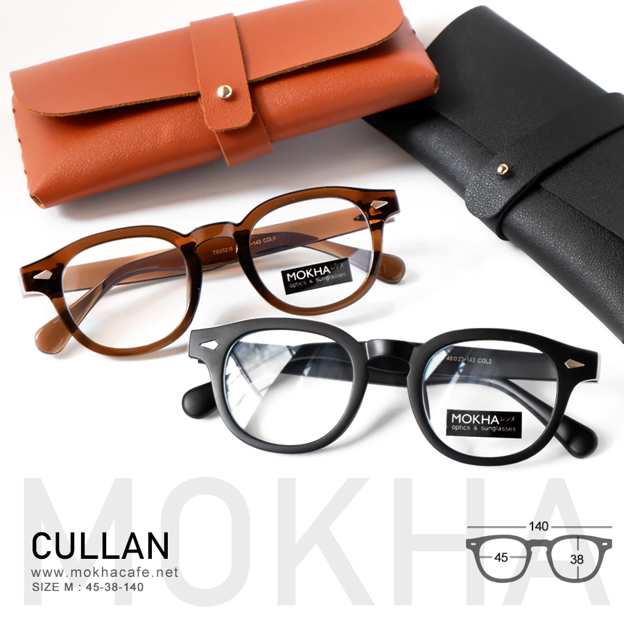 CULLAN - matte black กรอบแว่นตา ทรงหยดน้ำ TR90 กว้าง 140 มม. (sizeM) H38