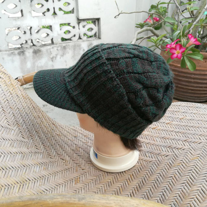หมวกแก๊บไหมพรม สวยมากใบนี้ ไหมพรมหนาใส่อุ่น