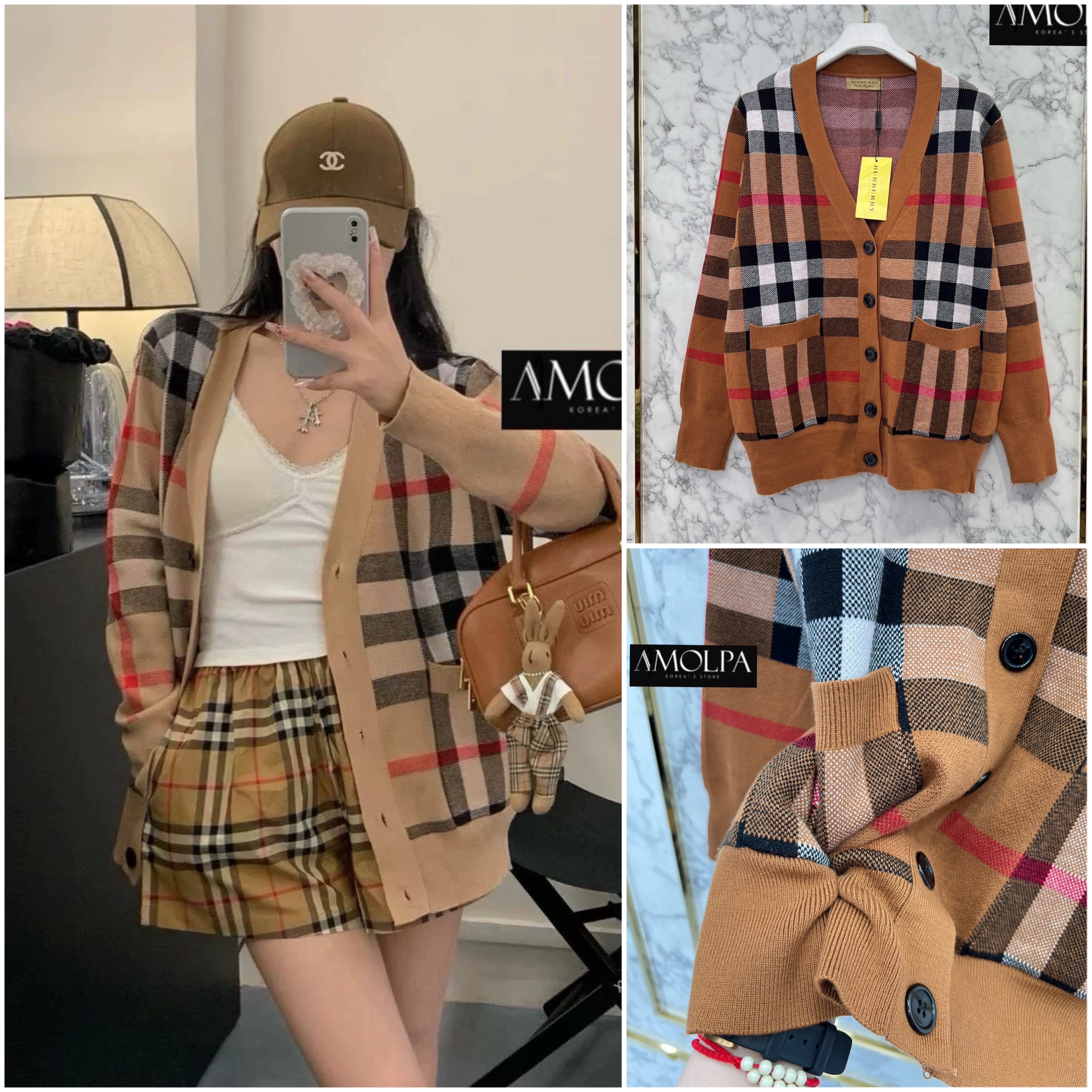 CARDIGAN BURBERRY KNIT เนื้อผ้าดีม๊าก็ ผ้าใส่สบายมากกกก ห้ามพลาดเลยนะคะ ใส่สบายสุดๆ : สินค้าคุณภาพ (พร้อมส่ง)
