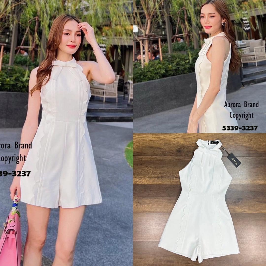 จั้มสูทกางเกงขาสั้น สีสดใสสวยสุดจึ้ง สวยหรูหรา สินค้าคุณภาพ (พร้อมส่ง)