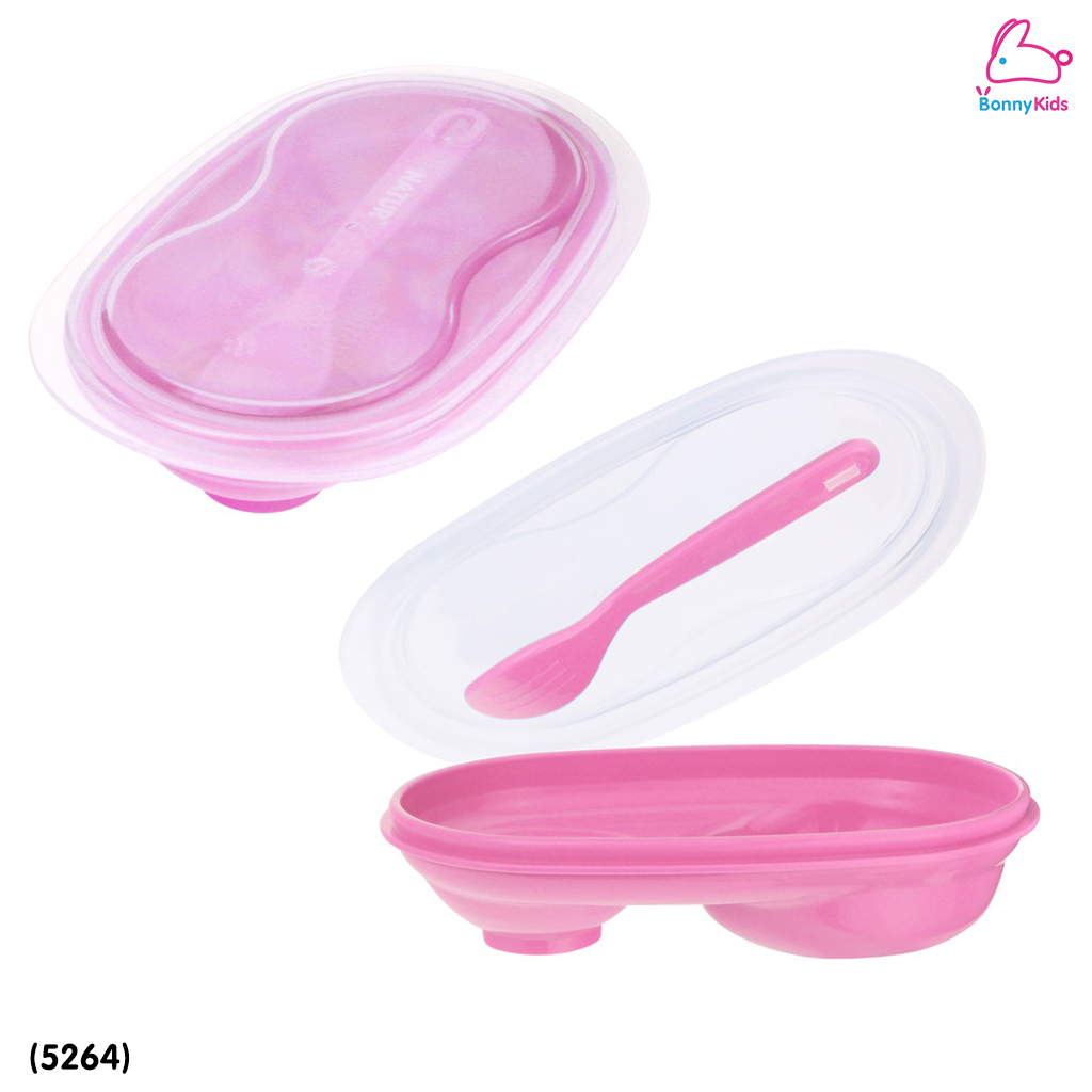 (5264) NATUR (เนเจอร์) Grinder Bowl with Spoon ชุดชามบดพร้อมช้อน สำหรับเด็ก 6 เดือนขึ้นไป