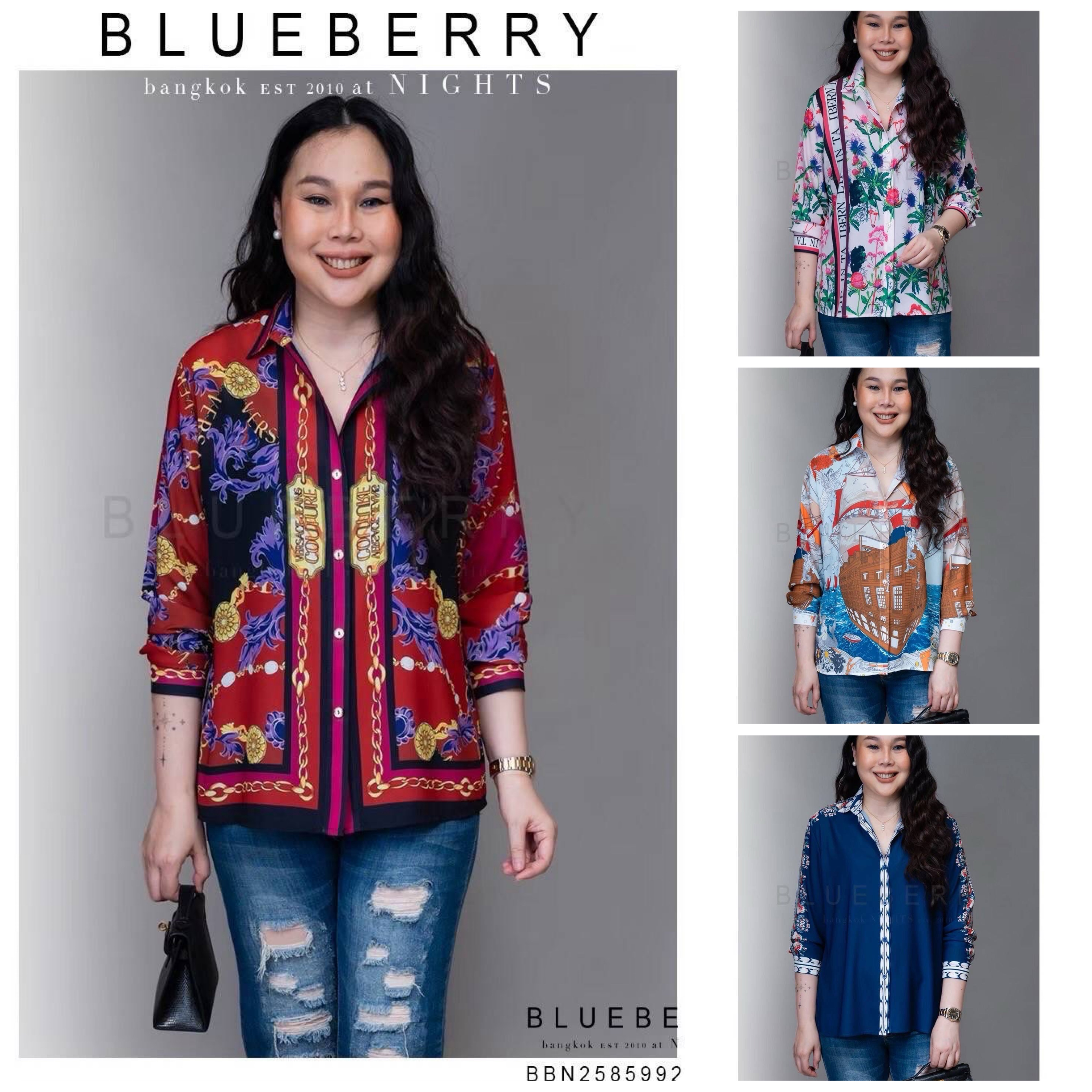 เสื้อเชิ้ต พรีเมียมทรงคลาสสิคตลอดกาลเชิ้ตแขนยาว พิมพ์ลายแบรนด์เนมไฮคลาส ใส่สบาย : สินค้าคุณภาพ (พร้อมส่ง)