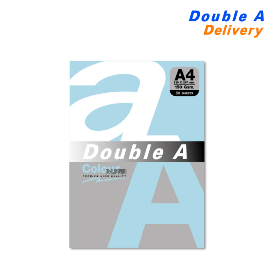 กระดาษสี / การ์ดสี A4 150 แกรม แพ็ค 50 แผ่น สีฟ้า (Navy Blue)