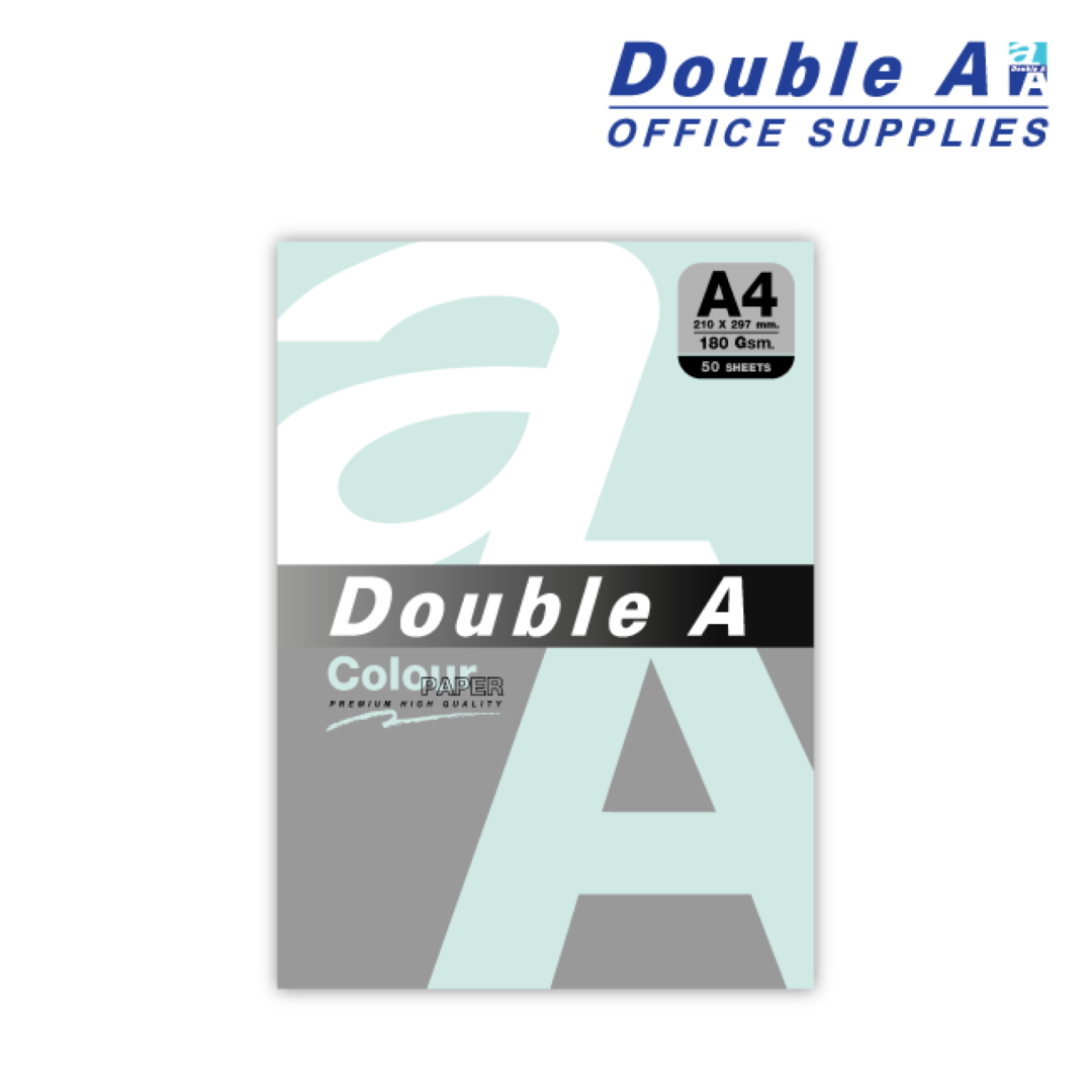 กระดาษสี / การ์ดสี A4 180 แกรม แพ็ค 50 แผ่น สีฟ้าพาสเทล