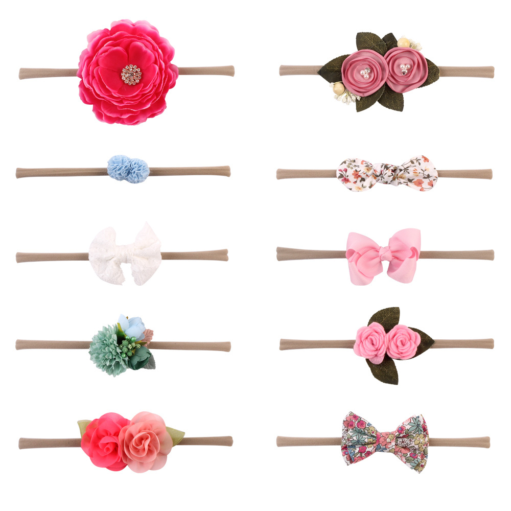 คาดผมเด็กทารก ผ้าคาดผมเด็กอ่อน ผ้าคาดผมทารก โบว์เด็กทารก ดอกไม้ Princress Collection สำหรับเด็กหญิงตัวน้อย น่ารักๆ 10 สไตล์