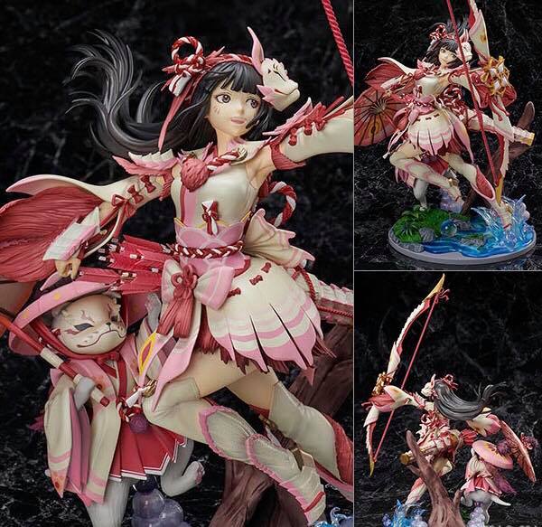 พร้อมส่ง MONSTER HUNTER XX Mitsune Series Female Gunner 1/7 Complete Figure FuRyu