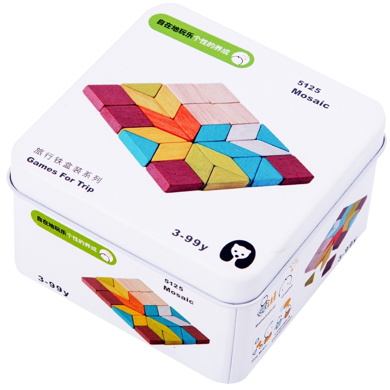 กล่องกิจกรรม Games For Trip ของเล่นไม้เด็ก ในกล่องเหล็กสำหรับเดินทาง