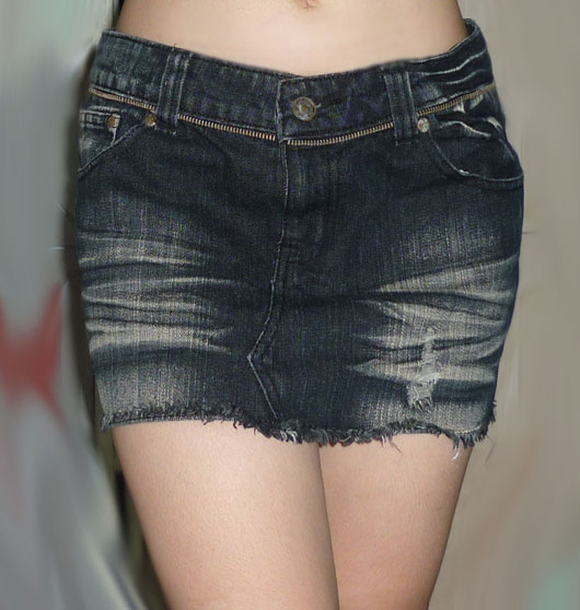 กระโปรงยีนส์ดีไซน์เก๋ แนวเซอร์ 31-36-10.5