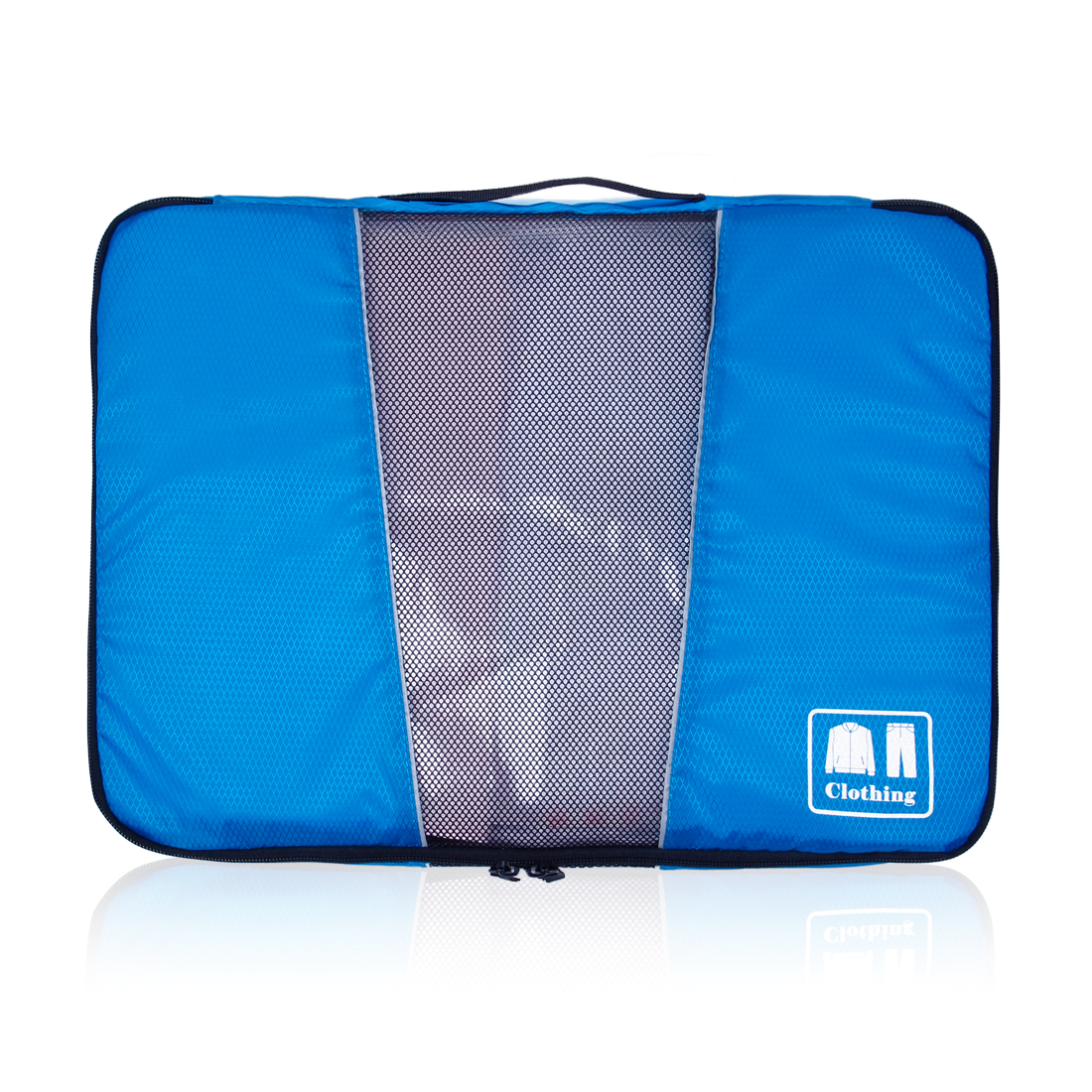 Bagsmart กระเป๋าจัดระเบียบเดินทาง 4 ใบ กันน้ำ พกพาสะดวก ใส่เสื้อผ้า, อุปกรณ์ไอที, อุปกรณ์น้ำ และรองเท้า (Blue)