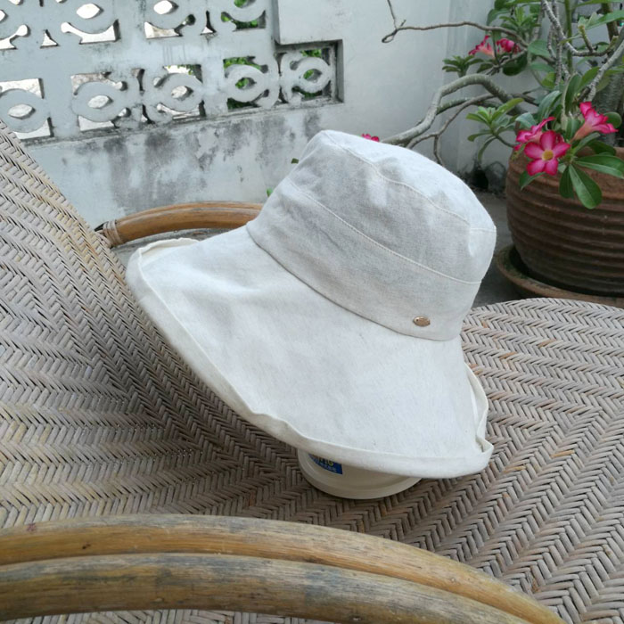 หมวกปีกกว้างผ้าฝ้าย ผ้าหมวกสวย ปีกกว้างมาก