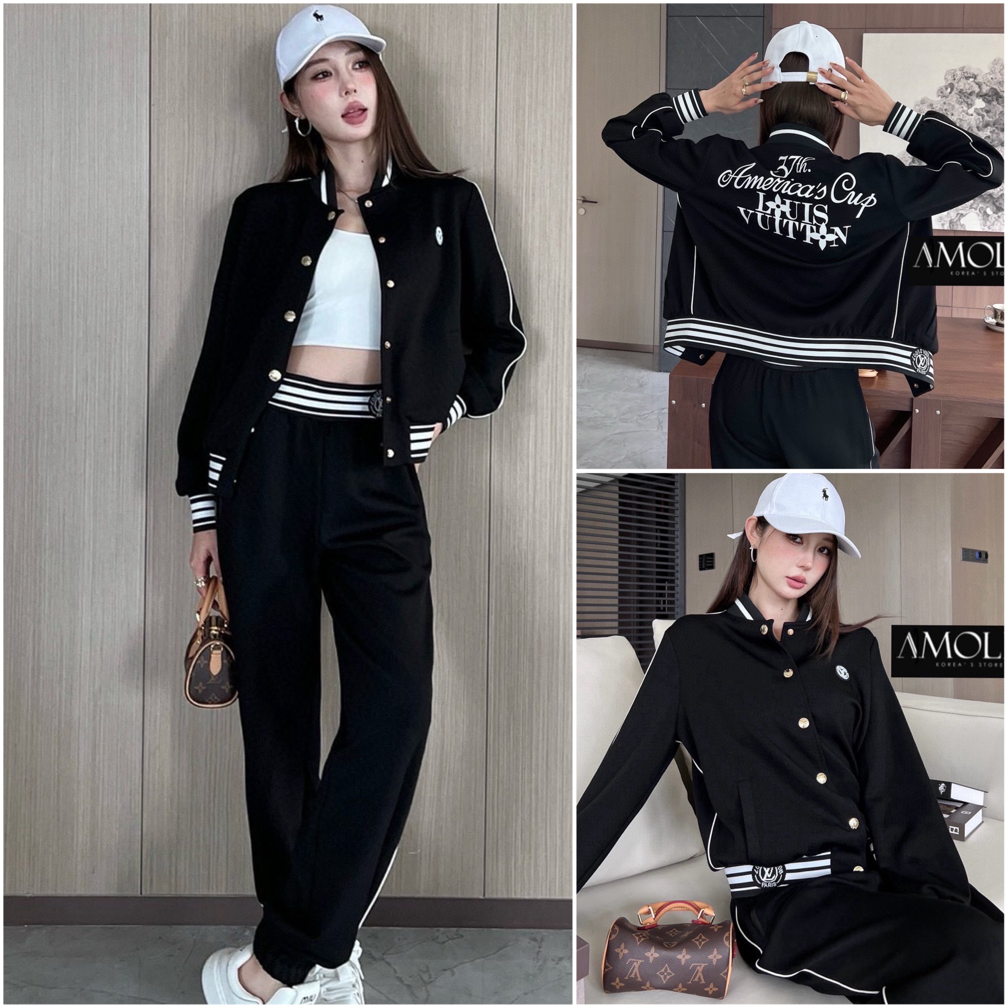 SET LV งาน hiend !! พิเศษสุดดดๆ!!! เซตหนานุ่ม งานมีน้ำหนัก เนื้อผ้าเนื้อแน่นไฮเอนสุดๆ สวยหรูดูแพง สมมง สมฐานะสุดๆ มาพร้อมกางเกงขายาว ใส่สบาย : สินค้าคุณภาพ (พร้อมส่ง)