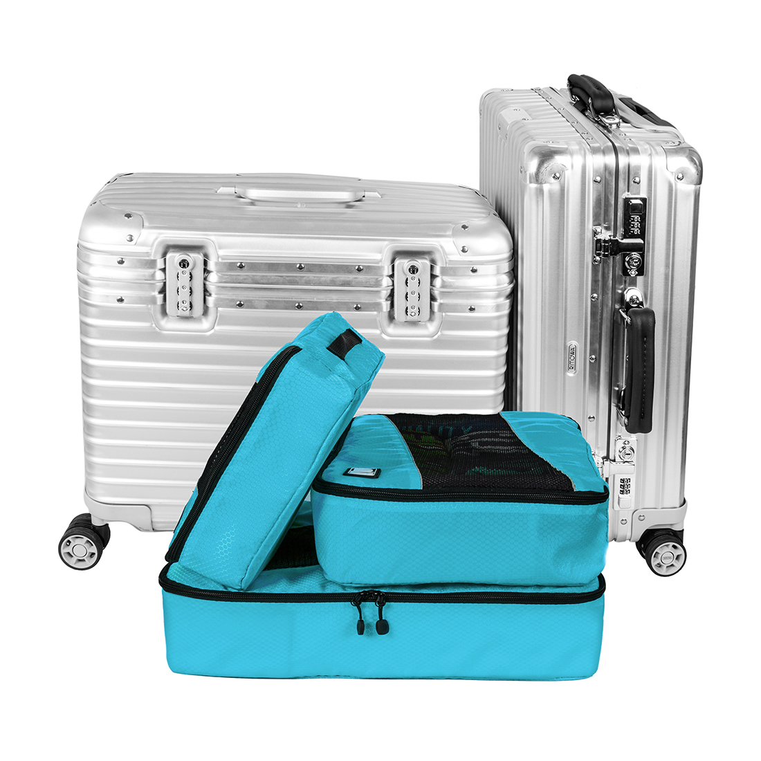 Bagsmart กระเป๋าจัดระเบียบเดินทาง 3 ใบต่อชุด ใส่เสื้อ, กางเกง, กระโปรง, ผ้าขนหนู (Bagsmart Packing Cubes 3-Pcs Travel Organizer)