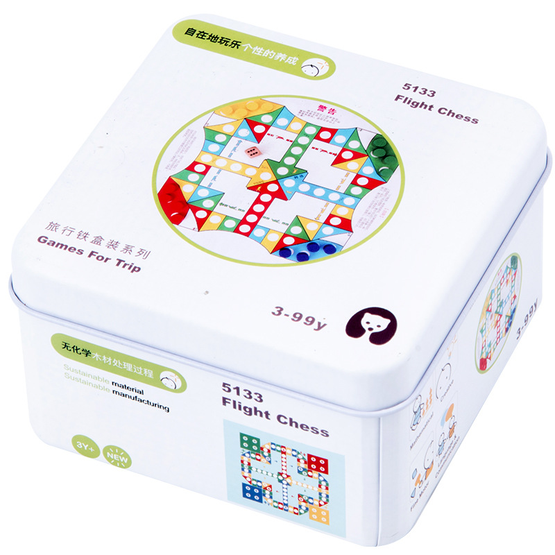 กล่องกิจกรรม Games For Trip ของเล่นไม้เด็ก ในกล่องเหล็กสำหรับเดินทาง
