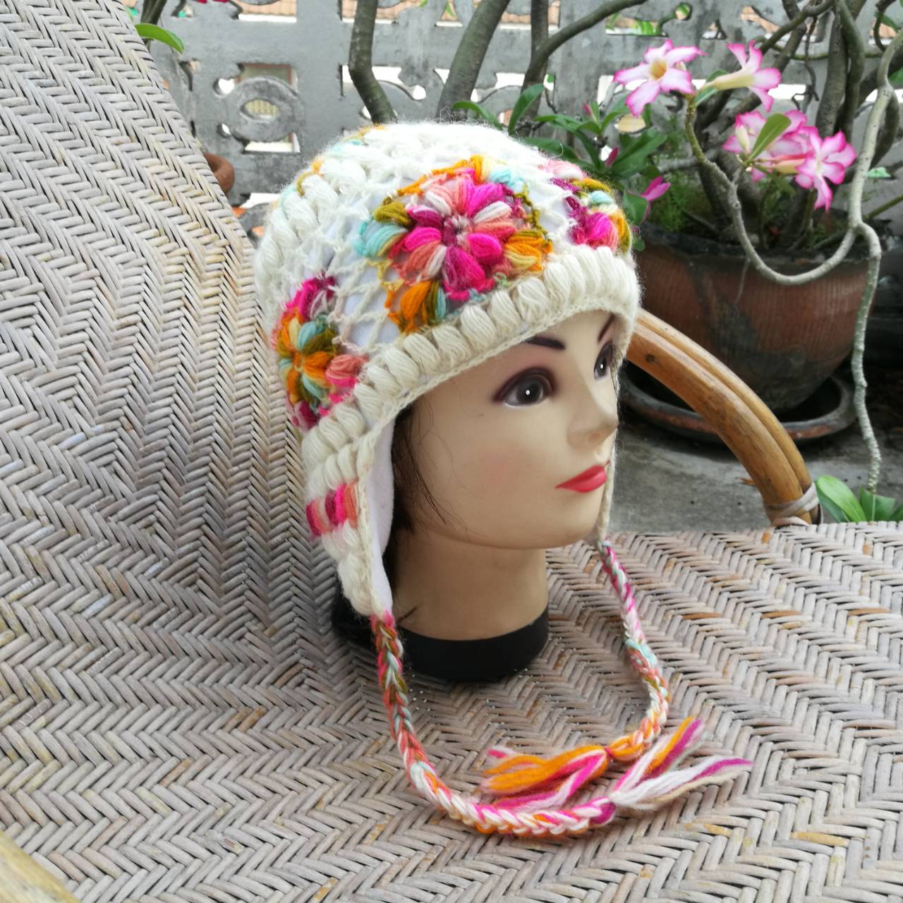 หมวกไหมพรม Nirvanna design made in Nepal