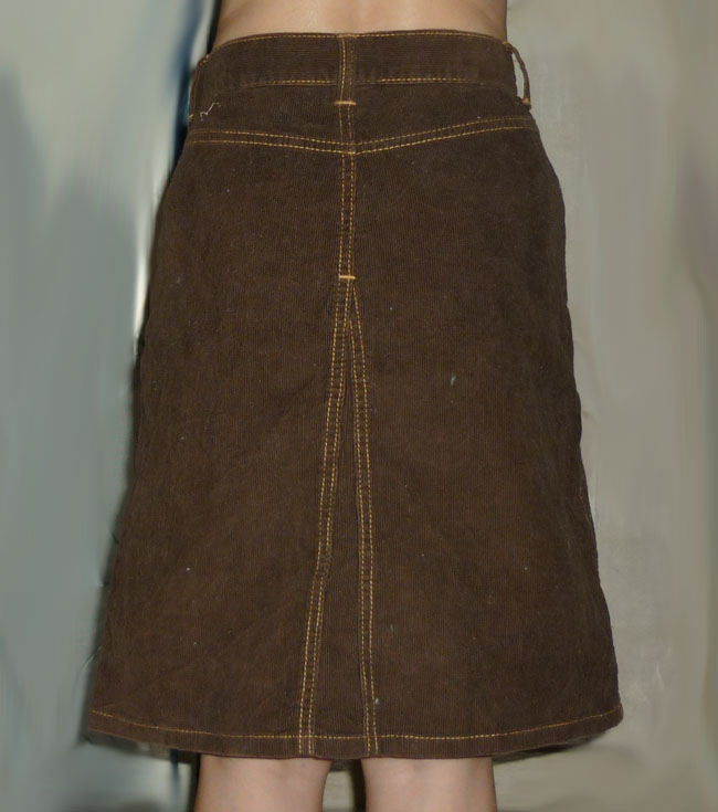 กระโปรงทรงเอผ้าลูกฟูก GAP JEANS 27-36-20